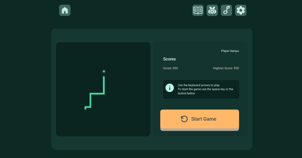 Snake Xenzia, web game app ui design by Oluwafemi Adewunmi